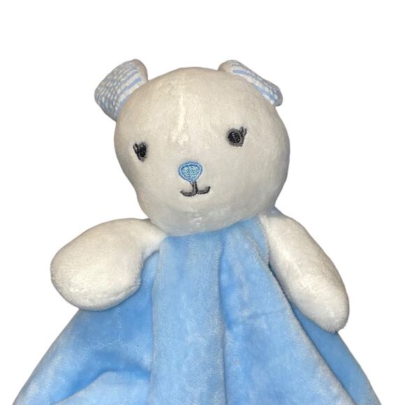 12" Modern Baby Lovey Bunny Rabbit Security Snuggle Blanket Rattle Shower Gift - Picture 5 of 13